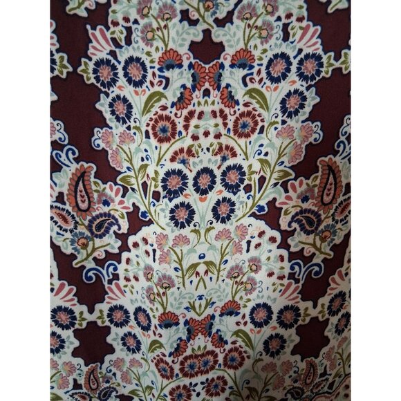 Rose + Olive Blouse Business Casual Boho Paisley Office Granny Y2K Size Medium - Picture 3 of 5